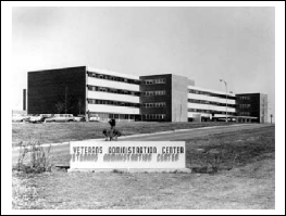 Front view of the VA Center in the 1940s
